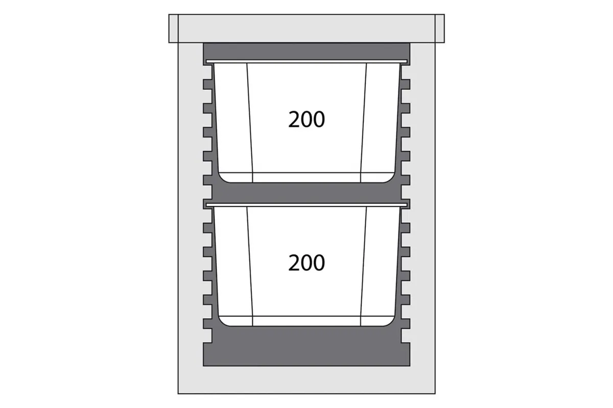 Pojemnik termoizolacyjny, czarny, 12 x GN 1/1 20 mm Stalgast 055106