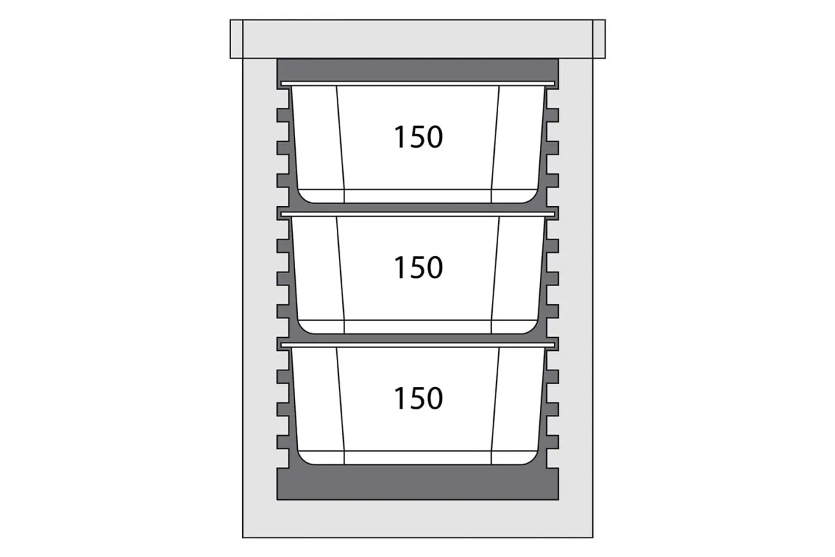 Pojemnik termoizolacyjny, czarny, 12 x GN 1/1 20 mm Stalgast 055106
