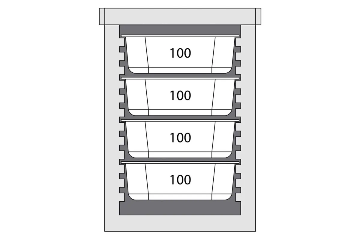 Pojemnik termoizolacyjny, czarny, 12 x GN 1/1 20 mm Stalgast 055106