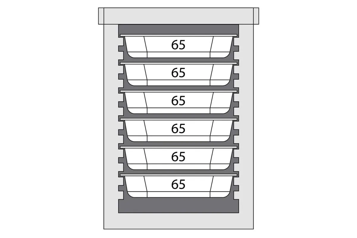 Pojemnik termoizolacyjny, czarny, 12 x GN 1/1 20 mm Stalgast 055106