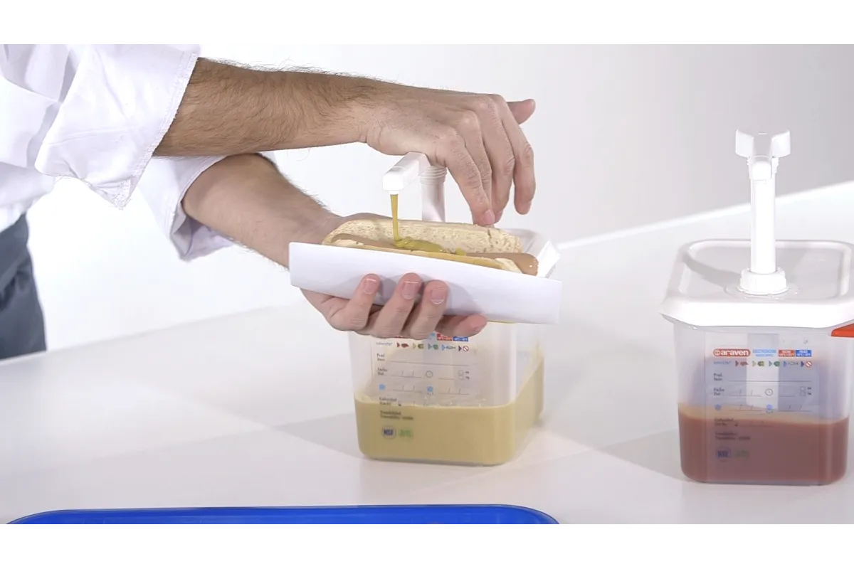 Dozownik do sosów z pompką, GN 1/6 Araven 065166