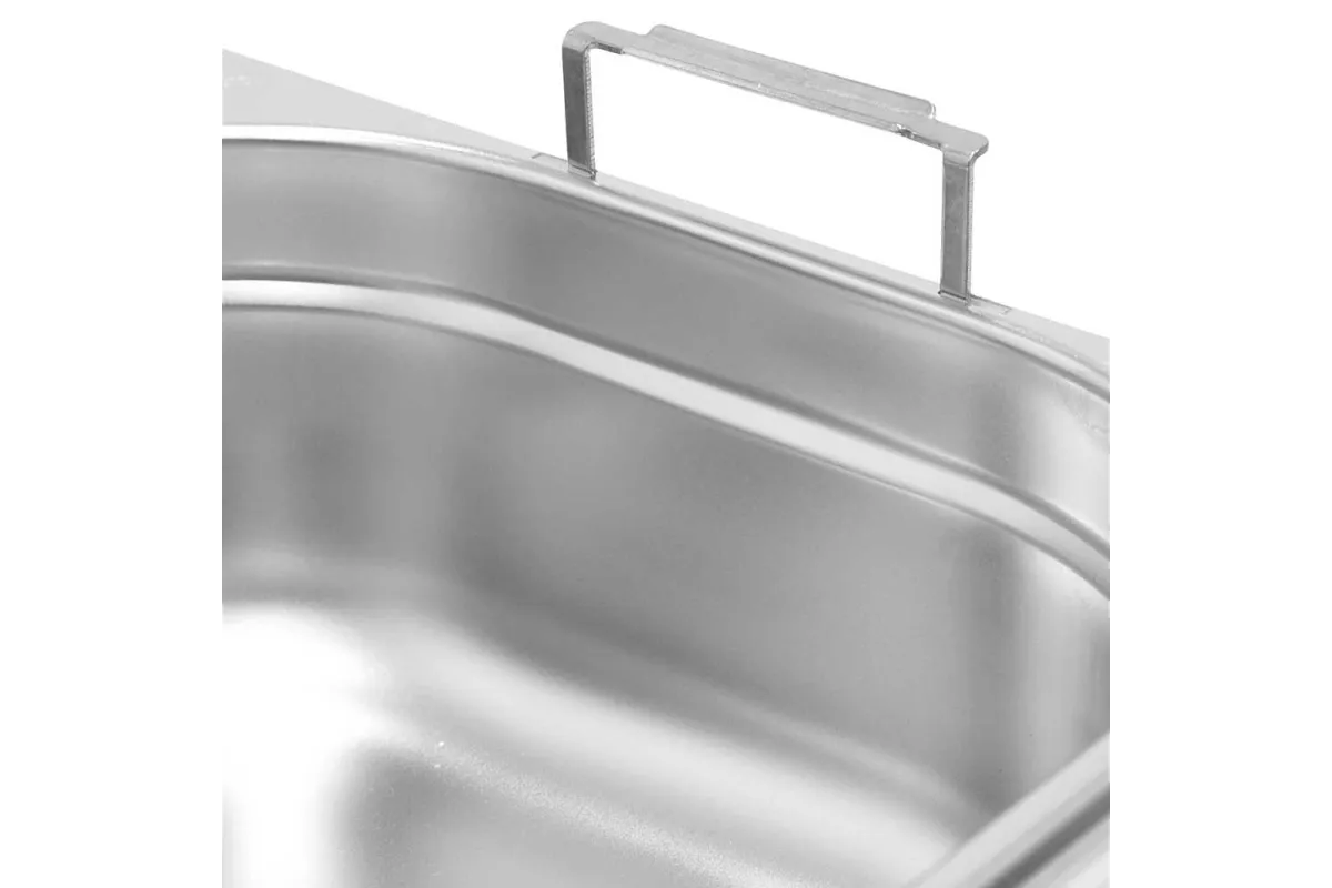 Pojemnik stalowy z uchwytami, GN 1/6, H 100 mm Stalgast 136104