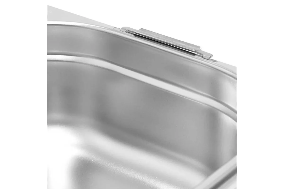 Pojemnik stalowy z uchwytami, GN 1/6, H 100 mm Stalgast 136104