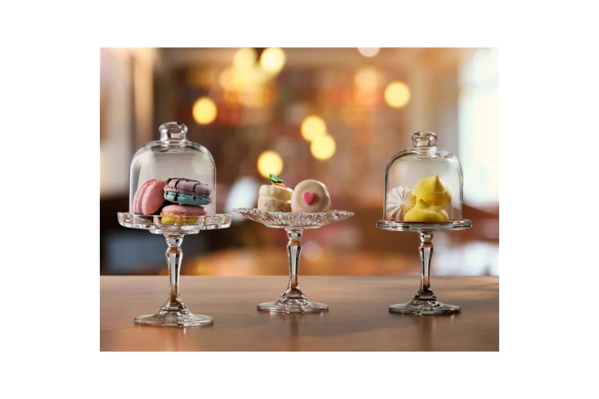 Mini patera z kloszem, szklana, H 198 mm Pasabahce 545016