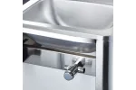 Umywalka z wyłącznikiem kolanowym, kranem i dozownikiem mydła Stalgast 610005
