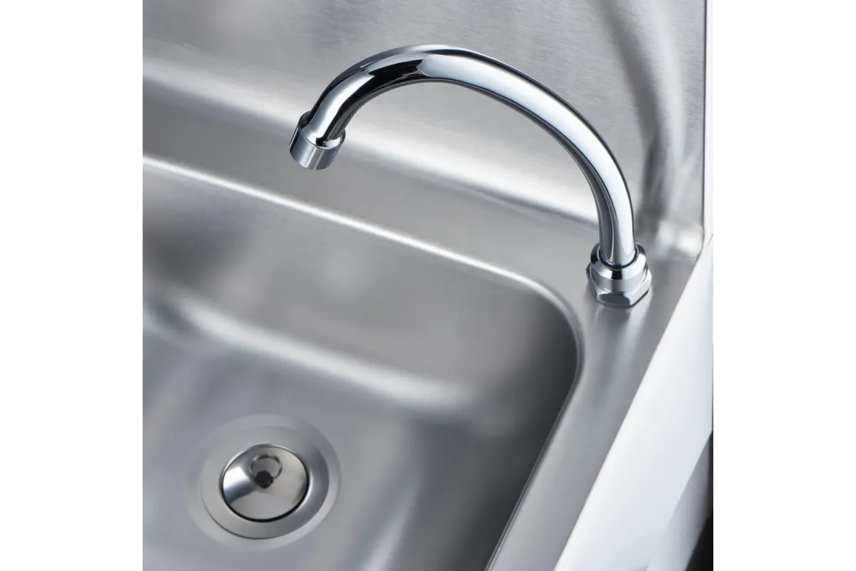 Umywalka z wyłącznikiem kolanowym, kranem i dozownikiem mydła Stalgast 610005