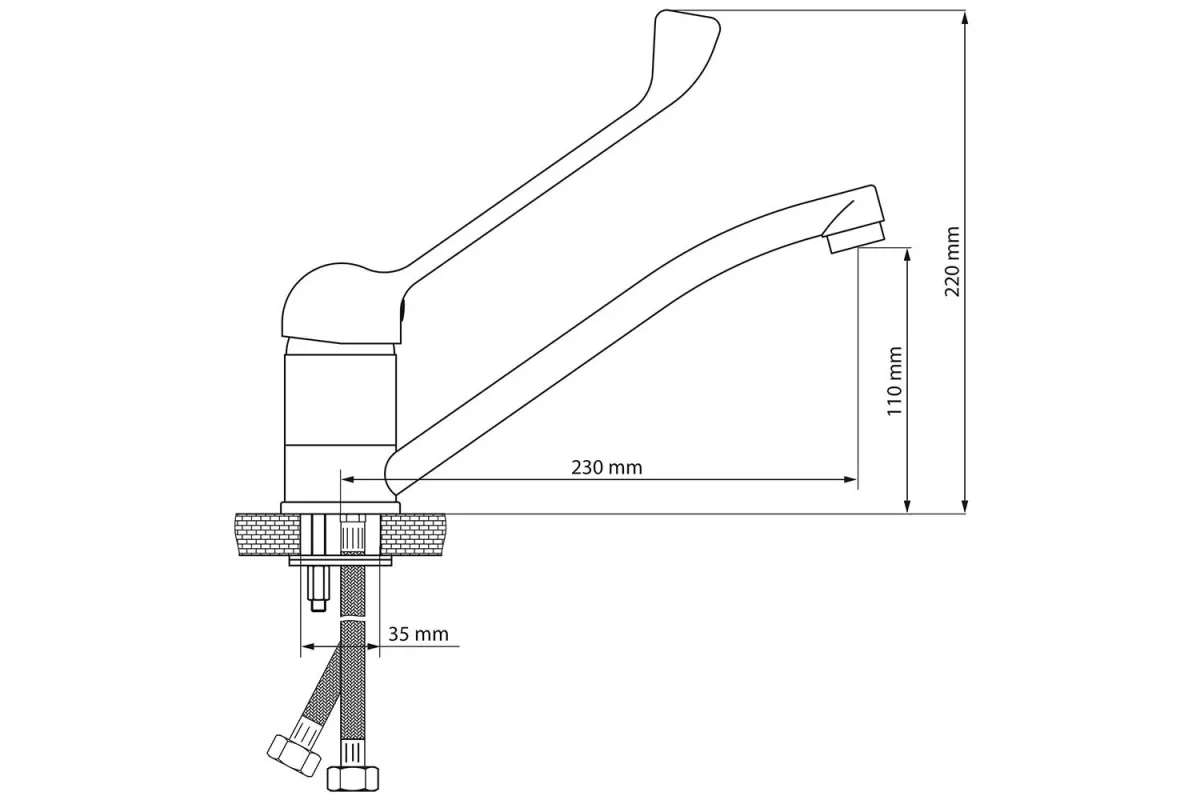 Bateria umywalkowa Stalgast 651110