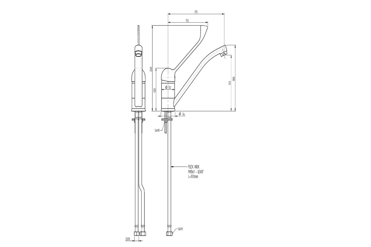 Bateria umywalkowa Monolith 651112