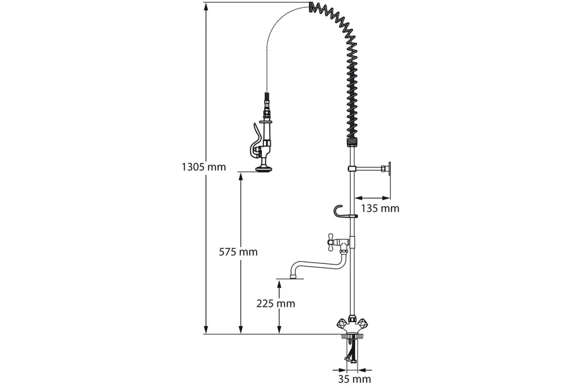 Napełniacz z wylewką Stalgast 651522
