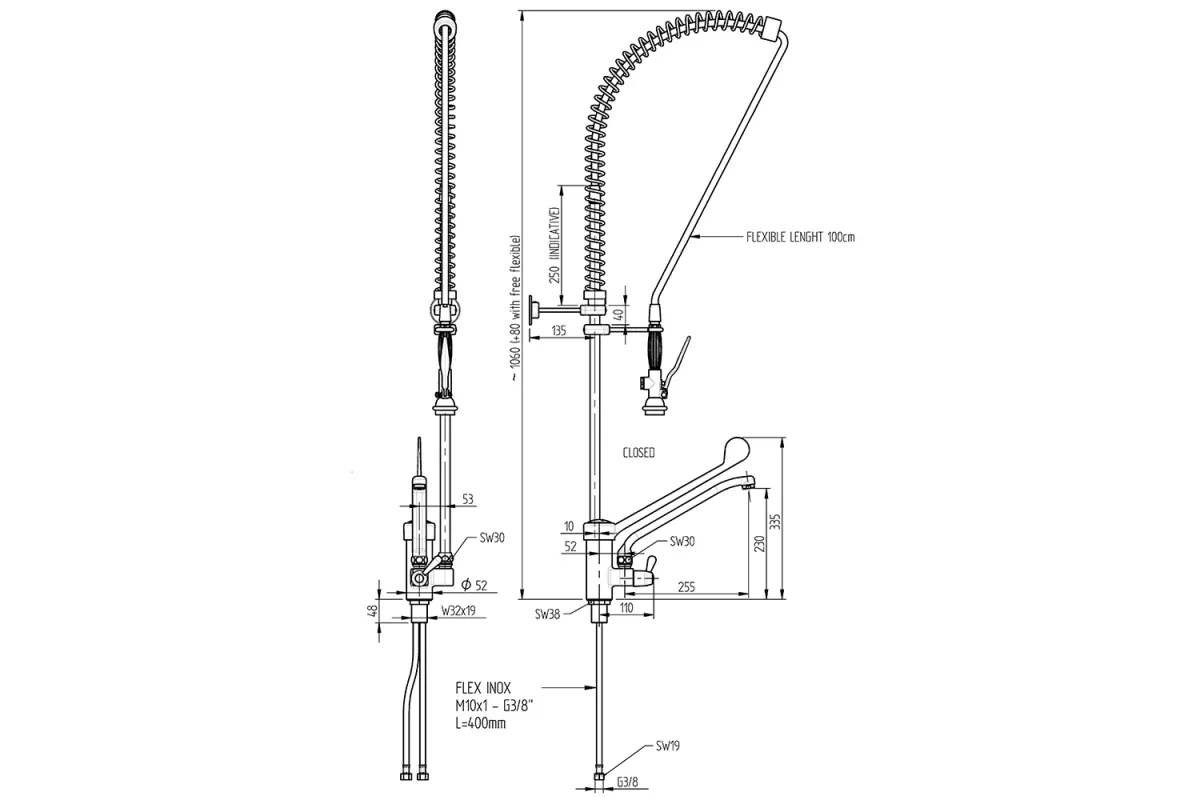 Napełniacz z wylewką łokciowy Monolith 651525