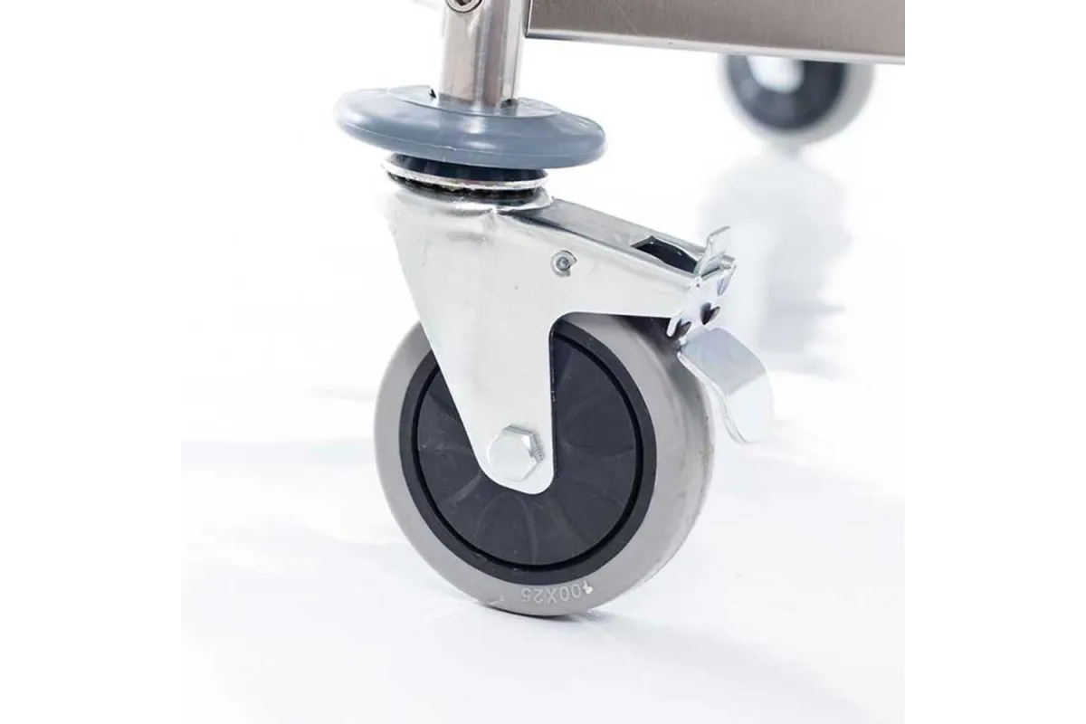 Wózek kelnerski ze stali nierdzewnej, skręcany, 3-półkowy Stalgast 661030