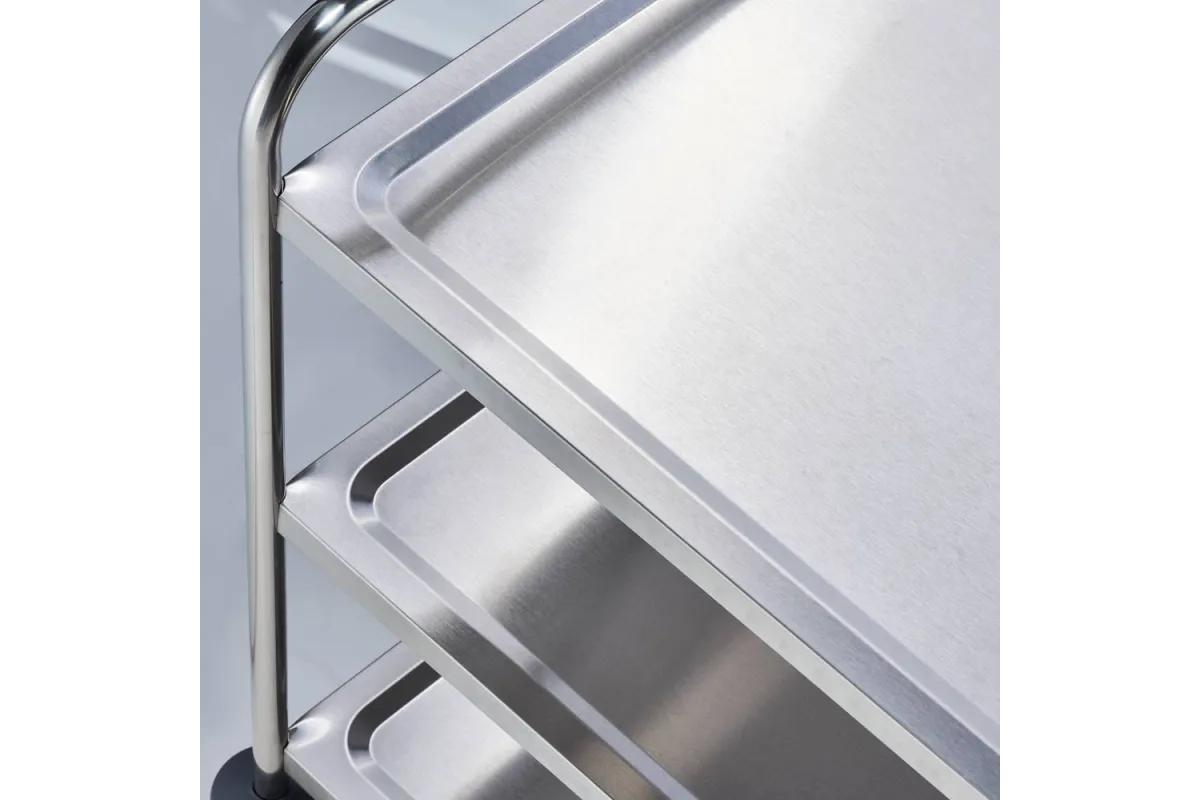 Wózek kelnerski ze stali nierdzewnej, 3-półkowy Stalgast 661033