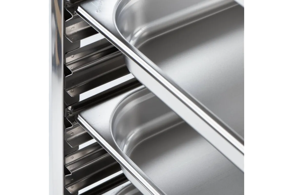 Wózek transportowy ze stali nierdzewnej, 14x GN 2/1 Stalgast 662211