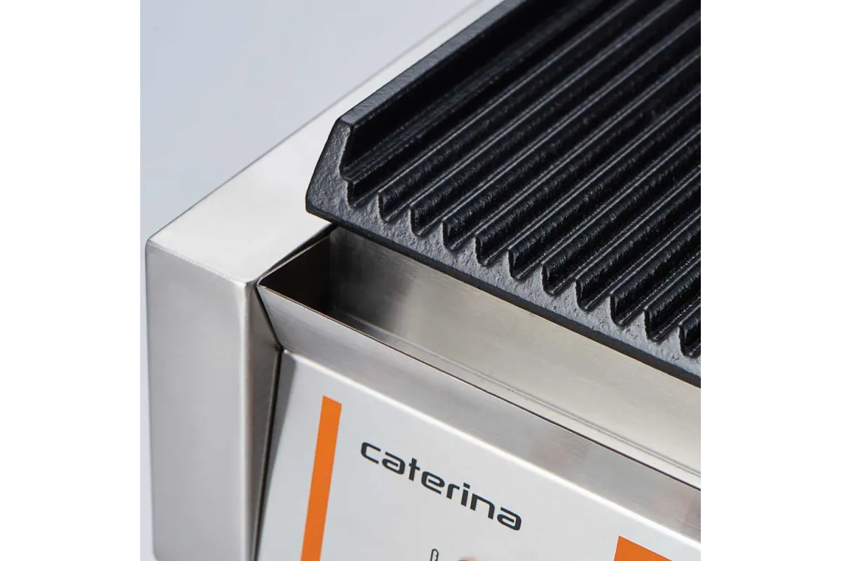 Kontakt grill pojedynczy, ryflowany, Caterina, P 1.8 kW Caterina 742018