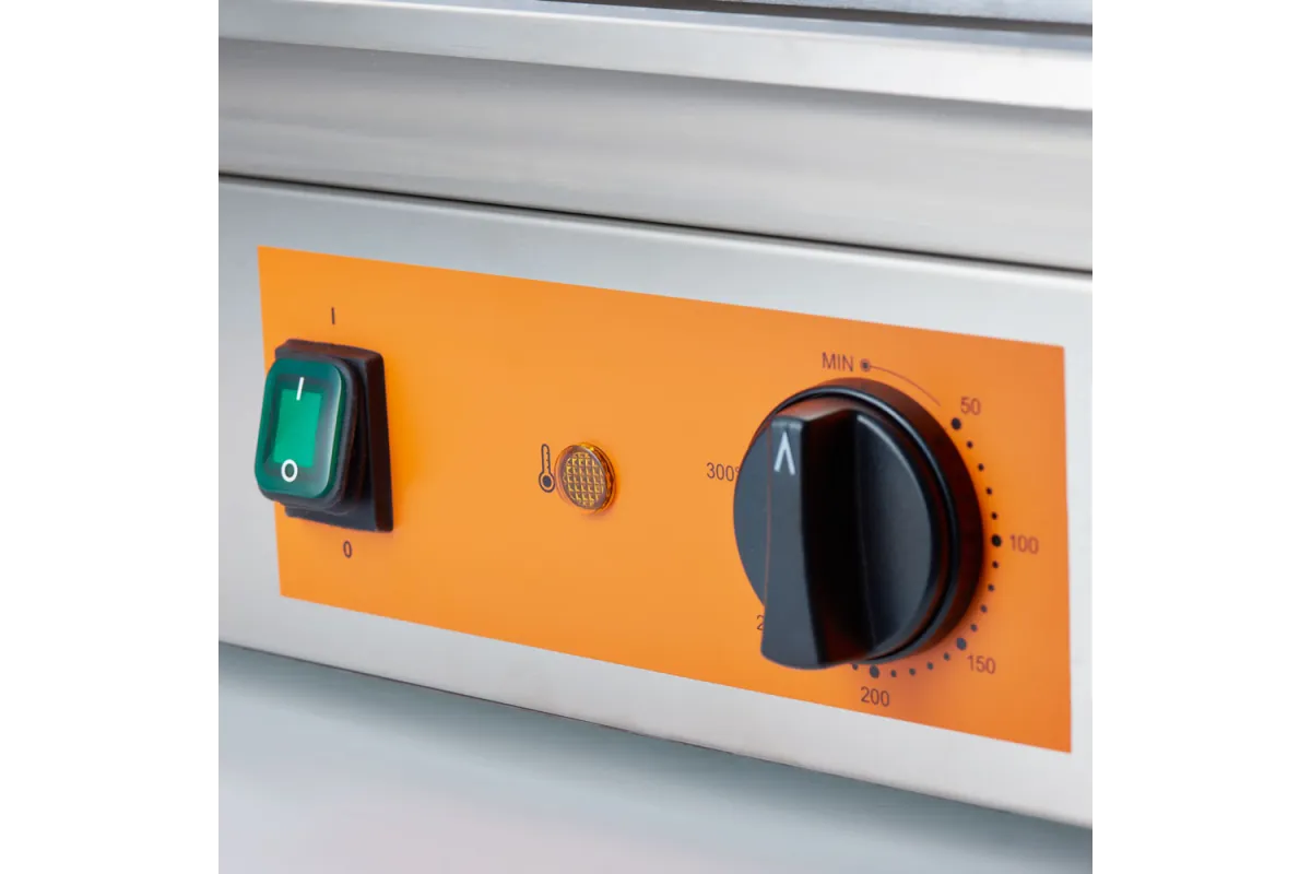 Płyta grillowa, 2/3 gładka, 1/3 ryflowana, Caterina, P 3.5 kW Caterina 745104