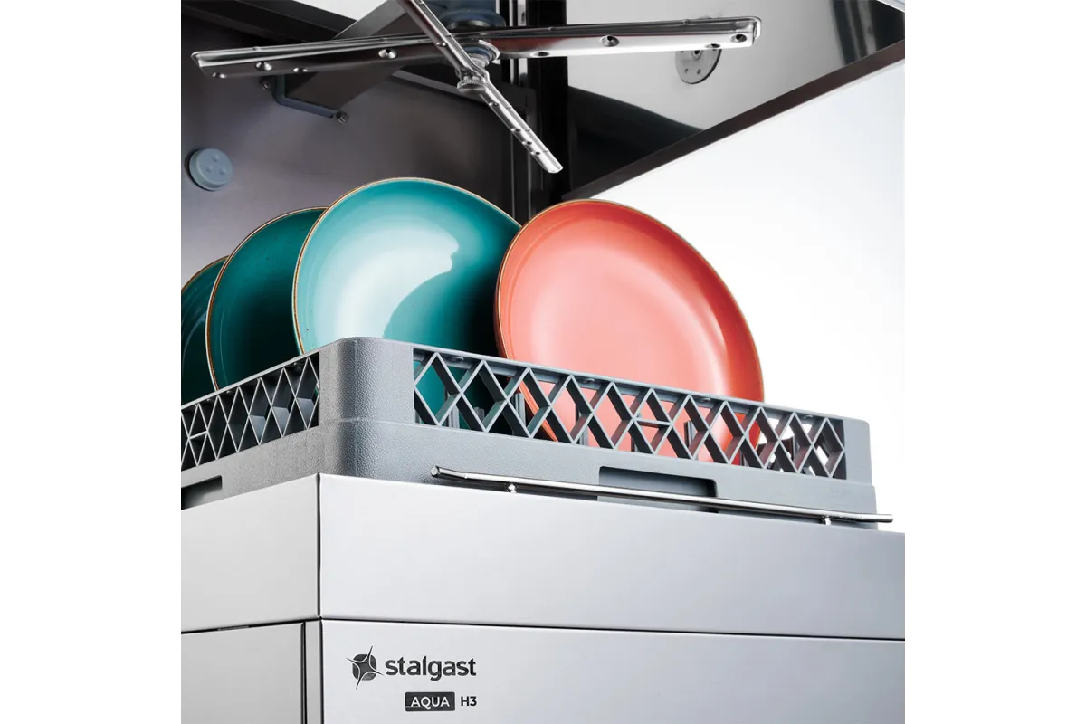 Zmywarko wyparzarka, kapturowa, dozownik płynu, pompa zrzutowa, pompa wspomagająca, P 10.8 kW, U 400 V Stalgast 803037