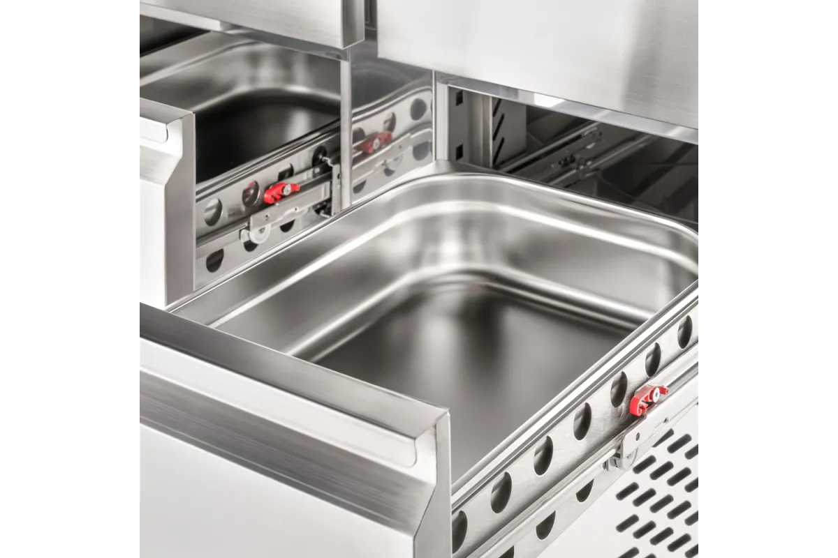 Stół chłodniczy z szufladami, agregat na dole, V 220 l Stalgast 832041