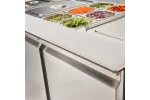 Stół chłodniczy 3 drzwiowy sałatkowy z nadstawą szklaną, V 368 l Stalgast 832232