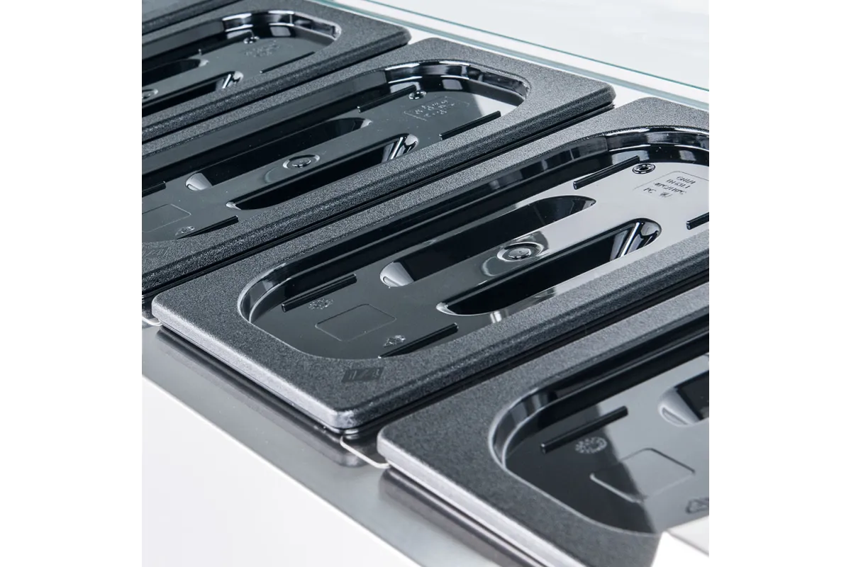 Witryna chłodnicza, nadstawna z szybą, 5 x GN 1/4 Stalgast 834540