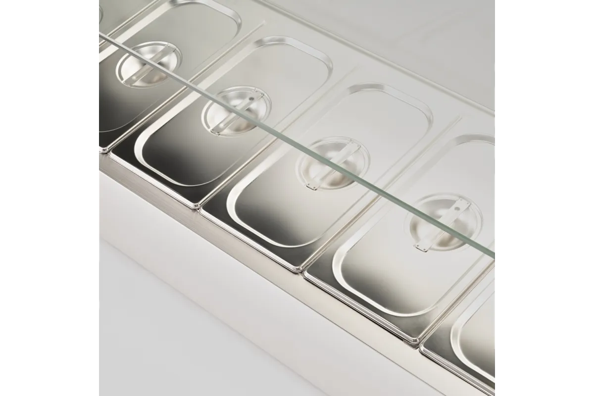 Witryna chłodnicza, nadstawna z szybą 6 X GN 1/3 Stalgast 834630