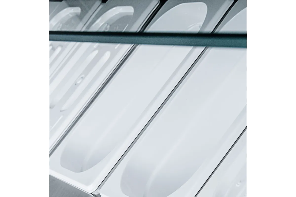 Witryna chłodnicza nadstawna z szybą, 6 x GN 1/4 Stalgast 834641