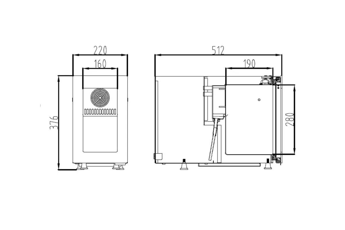 Lodówka, chłodziarka do mleka, Stalgast, V 8.1 l, P 0.06 kW Stalgast 844100