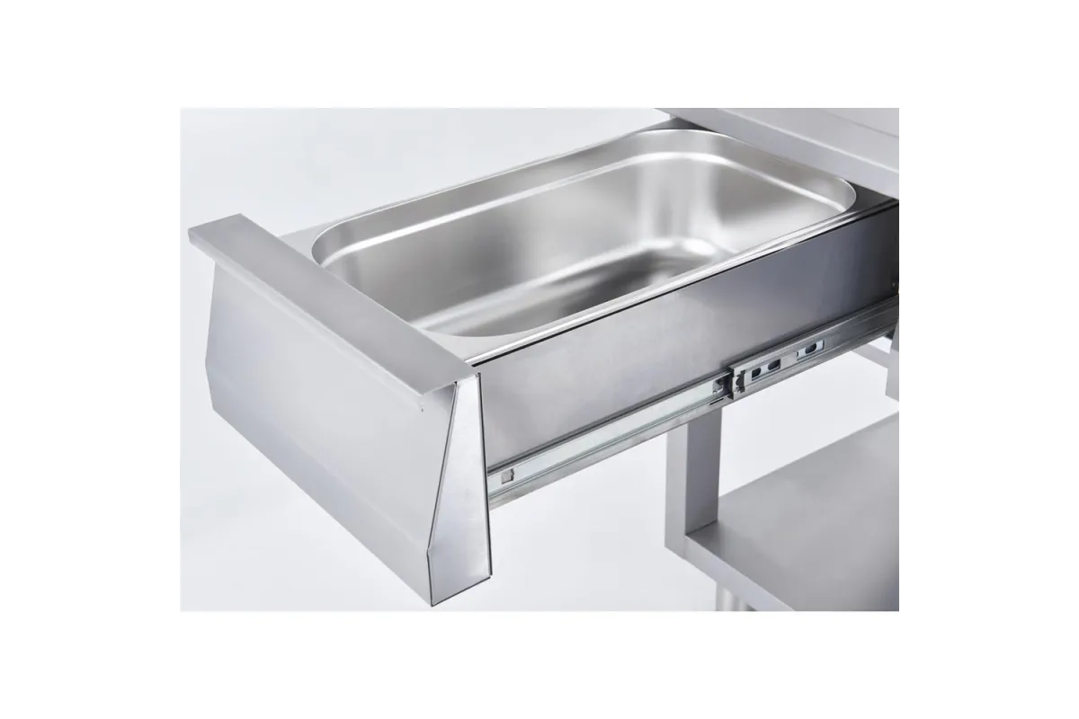 Stanowisko neutralne, nastawne, z szufladami, 1200 mm Stalgast 9700610