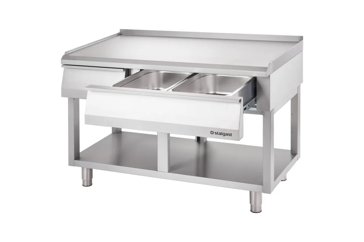 Stanowisko neutralne, nastawne, z szufladami, 1200 mm Stalgast 9700610