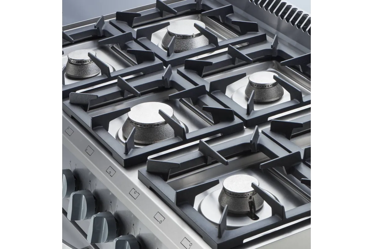 Kuchnia gazowa ECO z piekarnikiem elektrycznym, 1200x700, 25.5+6.5 kW, G20/20 mbar Stalgast 9714310