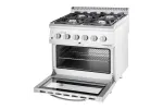 Kuchnia gazowa z piekarnikiem elektrycznym, statyczny, 800x700, 22.5+7.0 kW, G20/20 mbar Stalgast 9716210