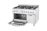Kuchnia gazowa z piekarnikiem elektrycznym, termoobieg, 1200x700, 32.5+7.0 kW, G30/37 mbar Stalgast 9717130