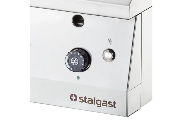 Płyta grillowa nastawna, chromowana, gładka, gazowa, 800x700, 13.0 kW, G20/20 mbar Stalgast 9737110