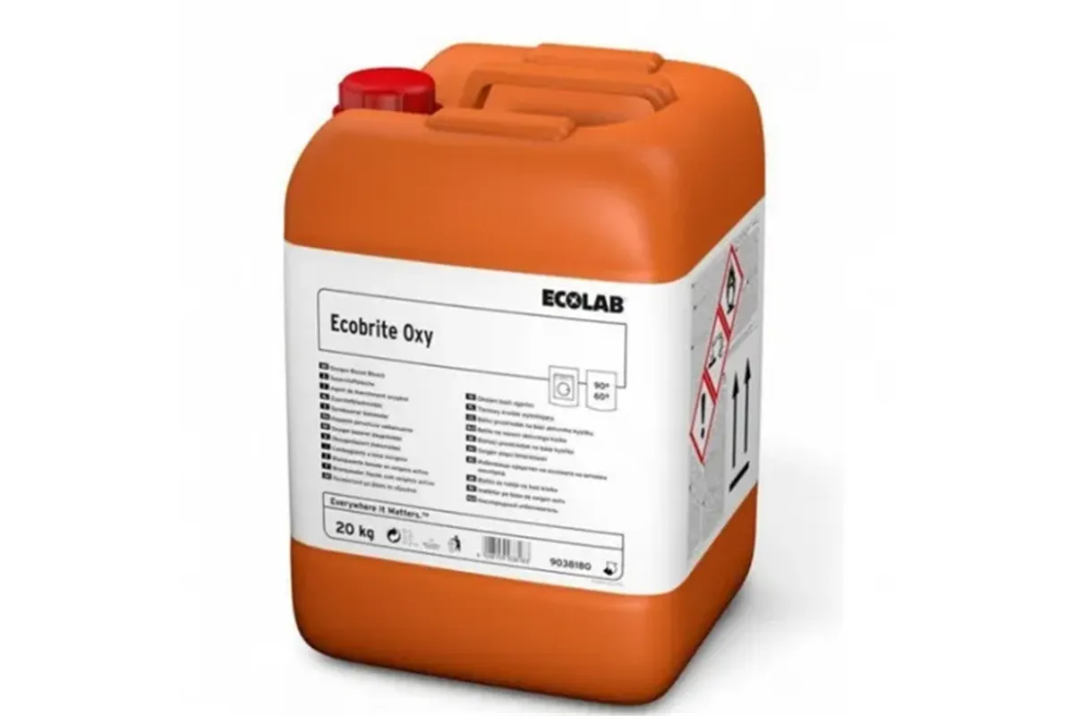 Ecobrite Oxy 20 kg Ecolab 9085570 płynny wybielacz tlenowy do tkanin