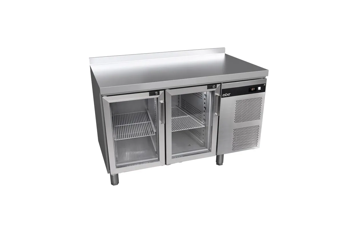STÓŁ CHŁODNICZY 2-DRZWIOWY  Z DRZWIAMI PRZESZKLONYMI 700MM ASBER GGTP-7-135-20 SB40 LC GD