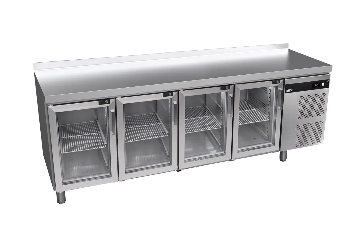 STÓŁ CHŁODNICZY 4-DRZWIOWY Z DRZWIAMI PRZESZKLONYMI 700MM ASBER GGTP-7-225-40 SB40 LC GD