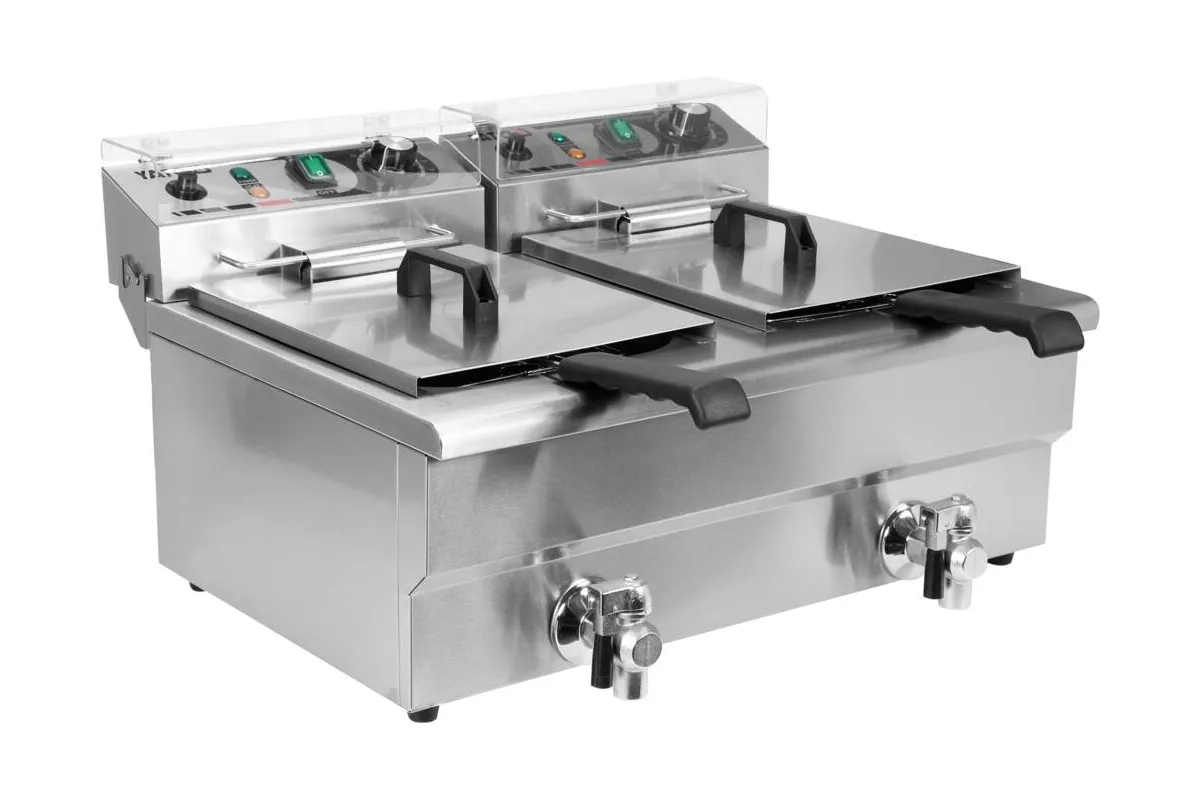 Elektryczna frytownica z zaworem 2x12l Yato YG-04634