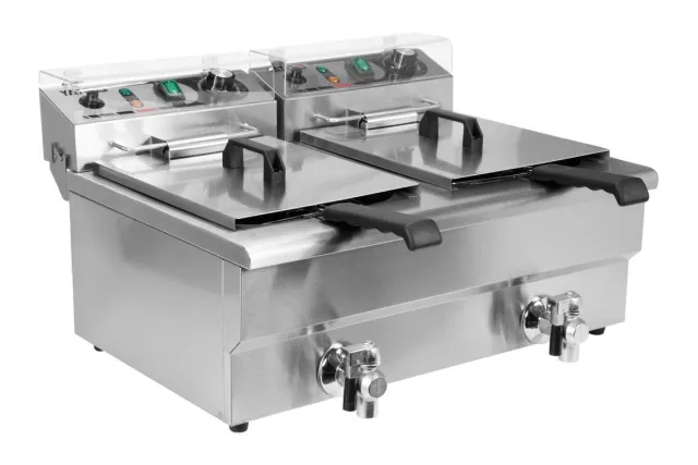 Elektryczna frytownica z zaworem 2x12l Yato YG-04634