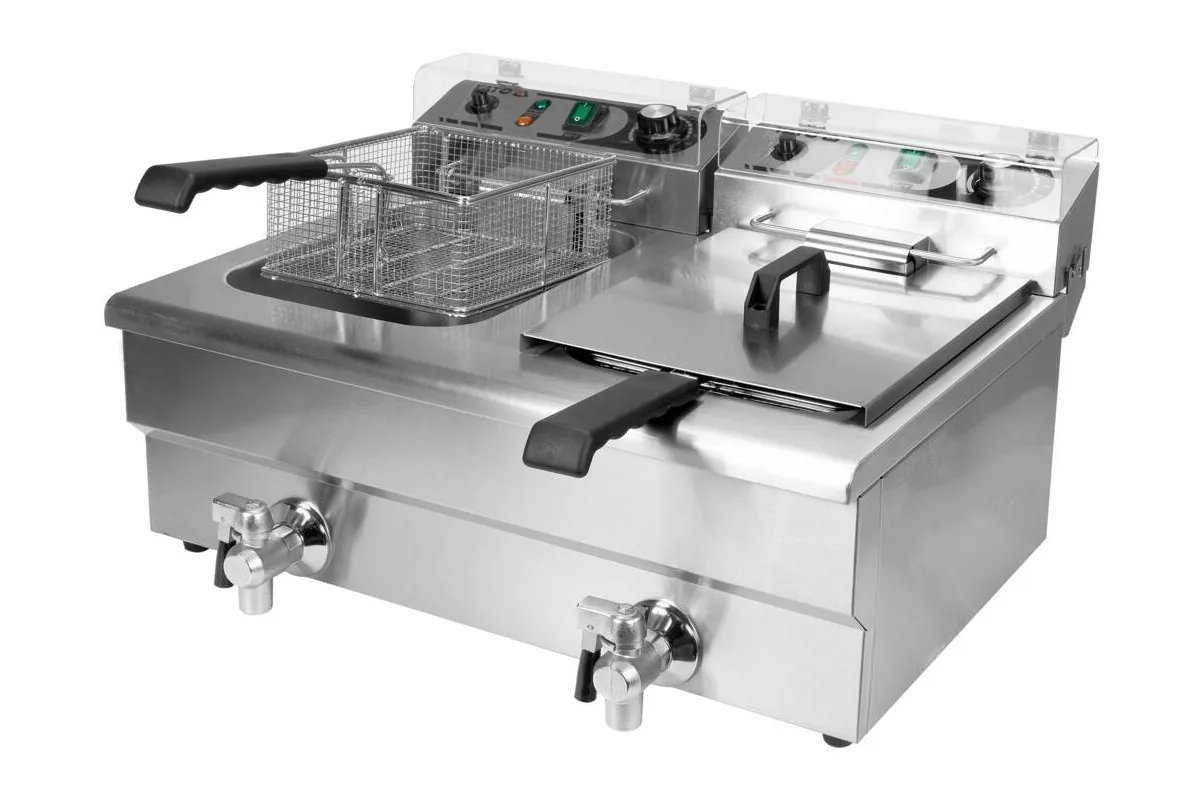 Elektryczna frytownica z zaworem 2x12l Yato YG-04634