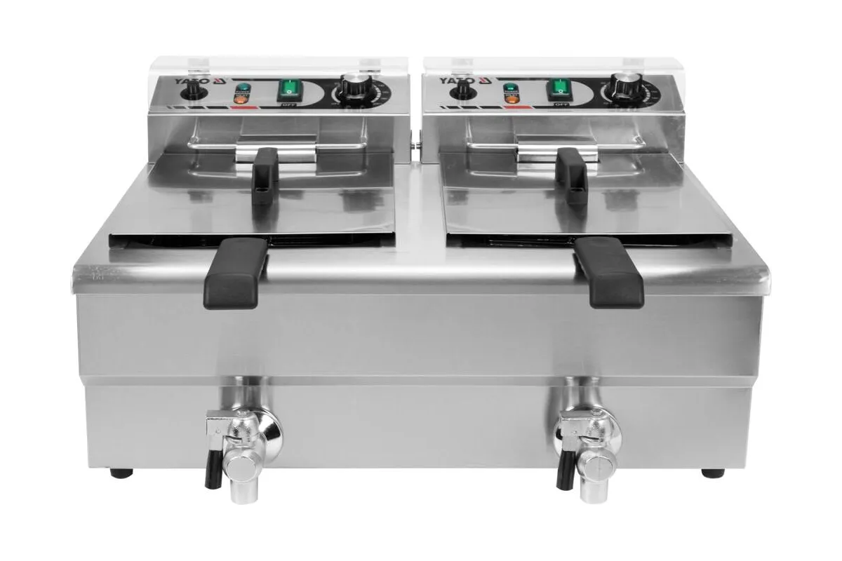 Elektryczna frytownica z zaworem 2x12l Yato YG-04634