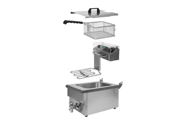 Elektryczna frytownica z zaworem 2x12l Yato YG-04634