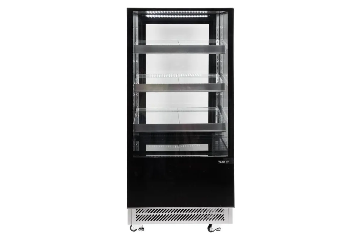 Witryna chłodnicza 300l 65x80x144 czarna Yato YG-05040