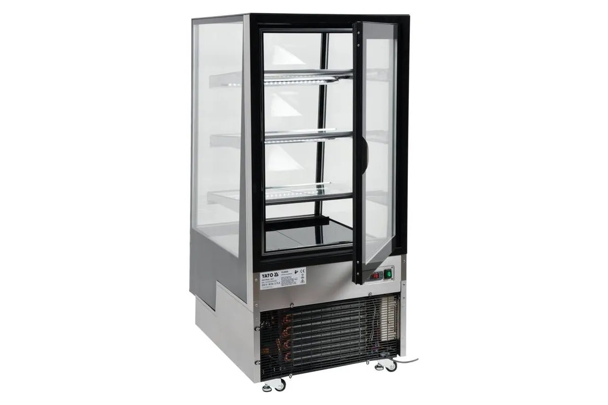 Witryna chłodnicza 300l 65x80x144 czarna Yato YG-05040