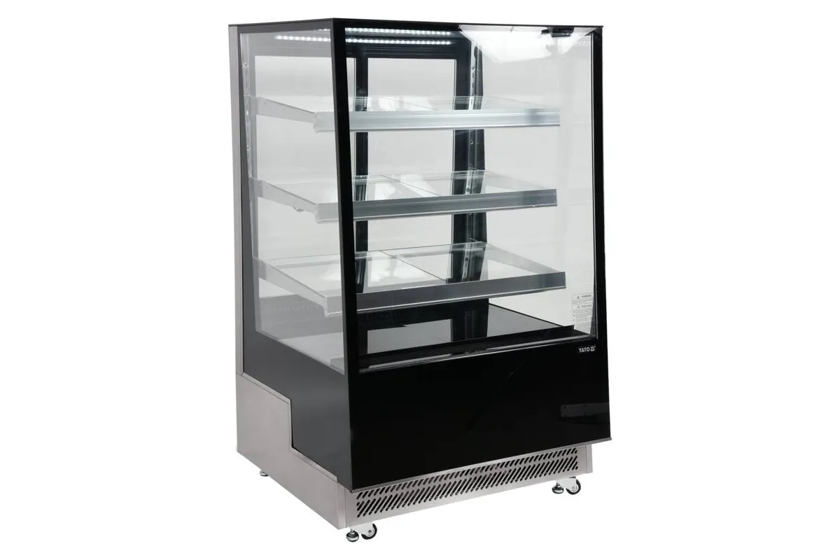 Witryna chłodnicza 400l 90x80x144 czarna Yato YG-05045