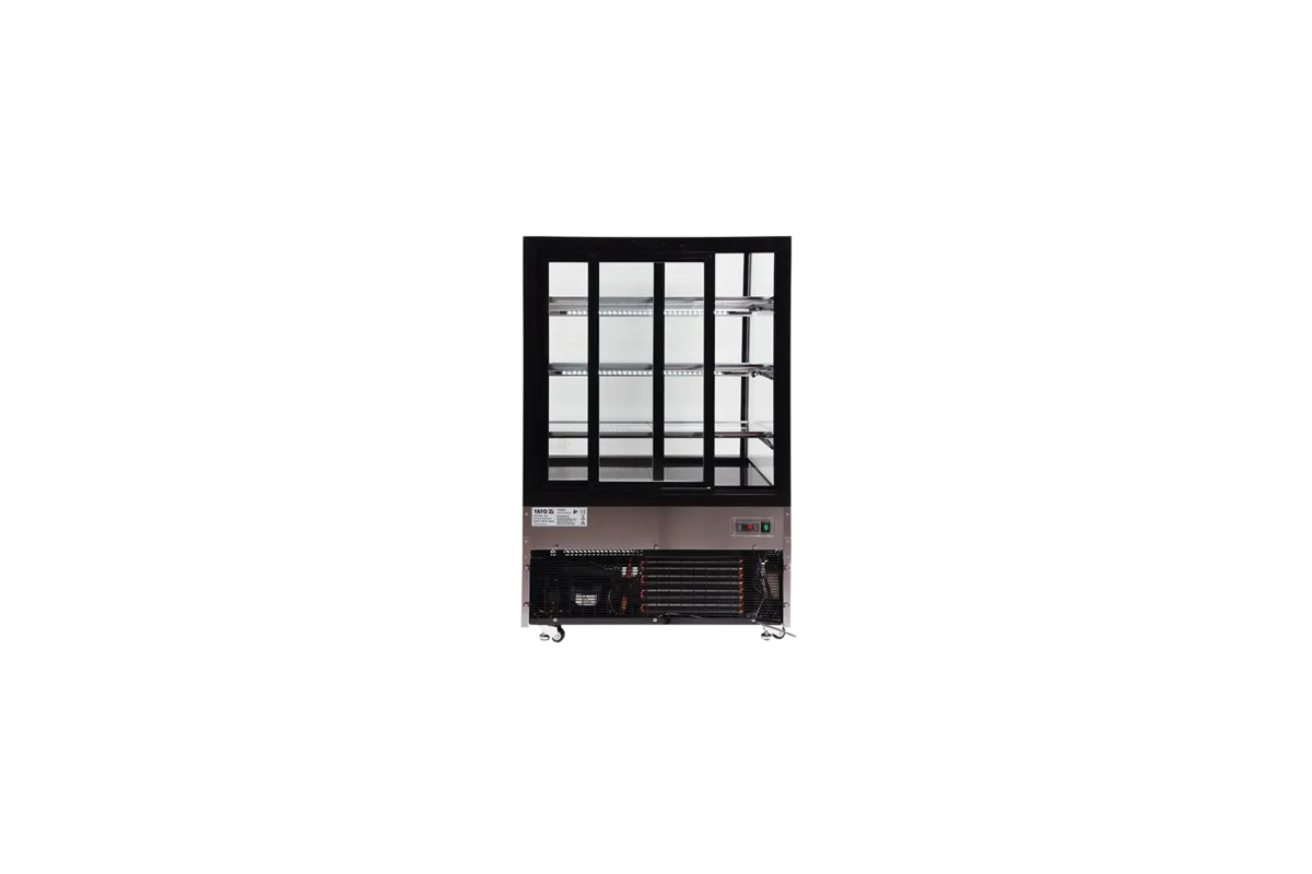 Witryna chłodnicza 400l 90x80x144 czarna Yato YG-05045