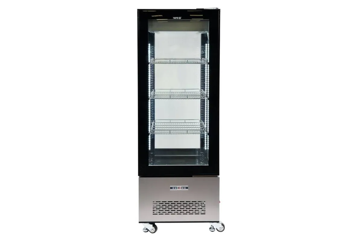Witryna chłodnicza 400l 65x65x190 czarna Yato YG-05068