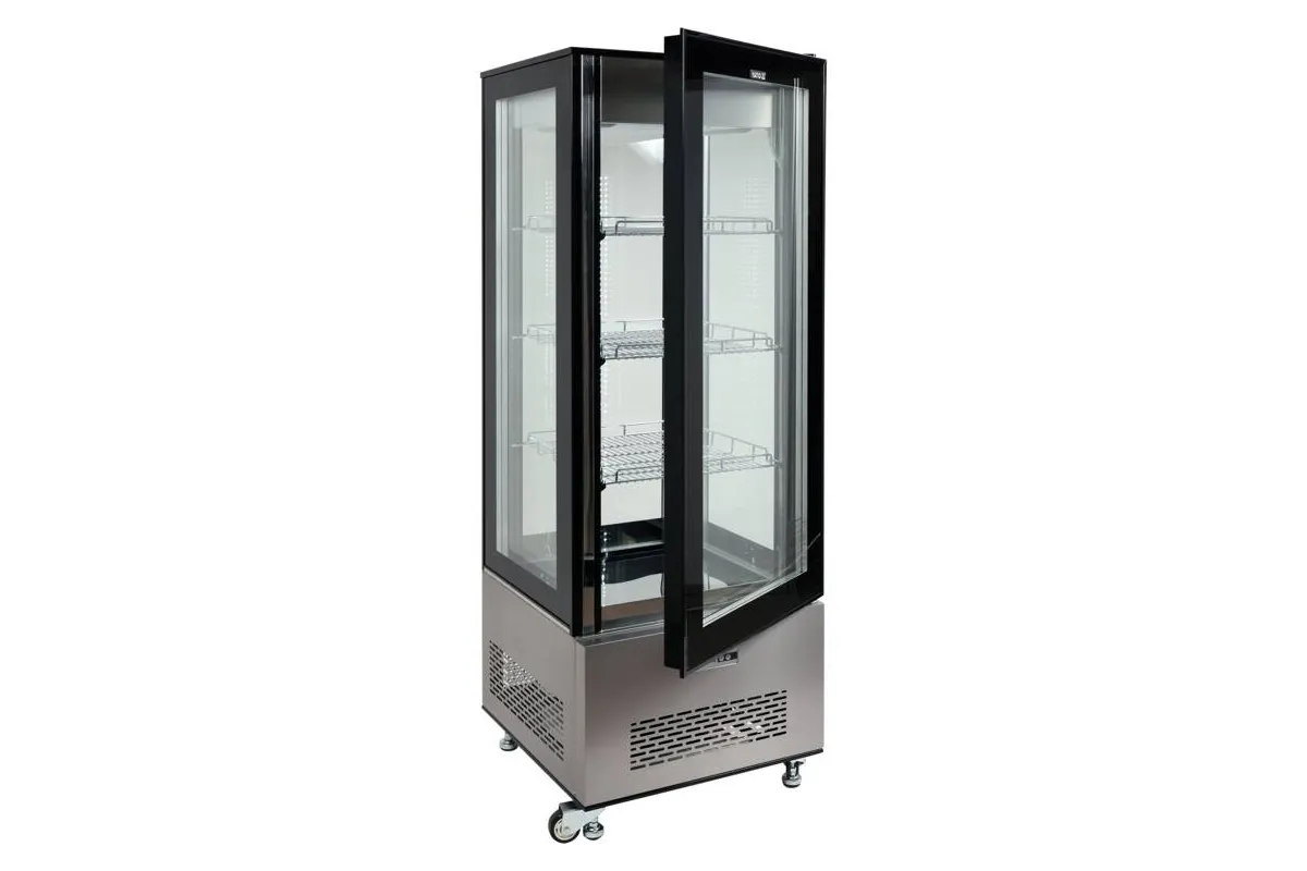 Witryna chłodnicza 400l 65x65x190 czarna Yato YG-05068
