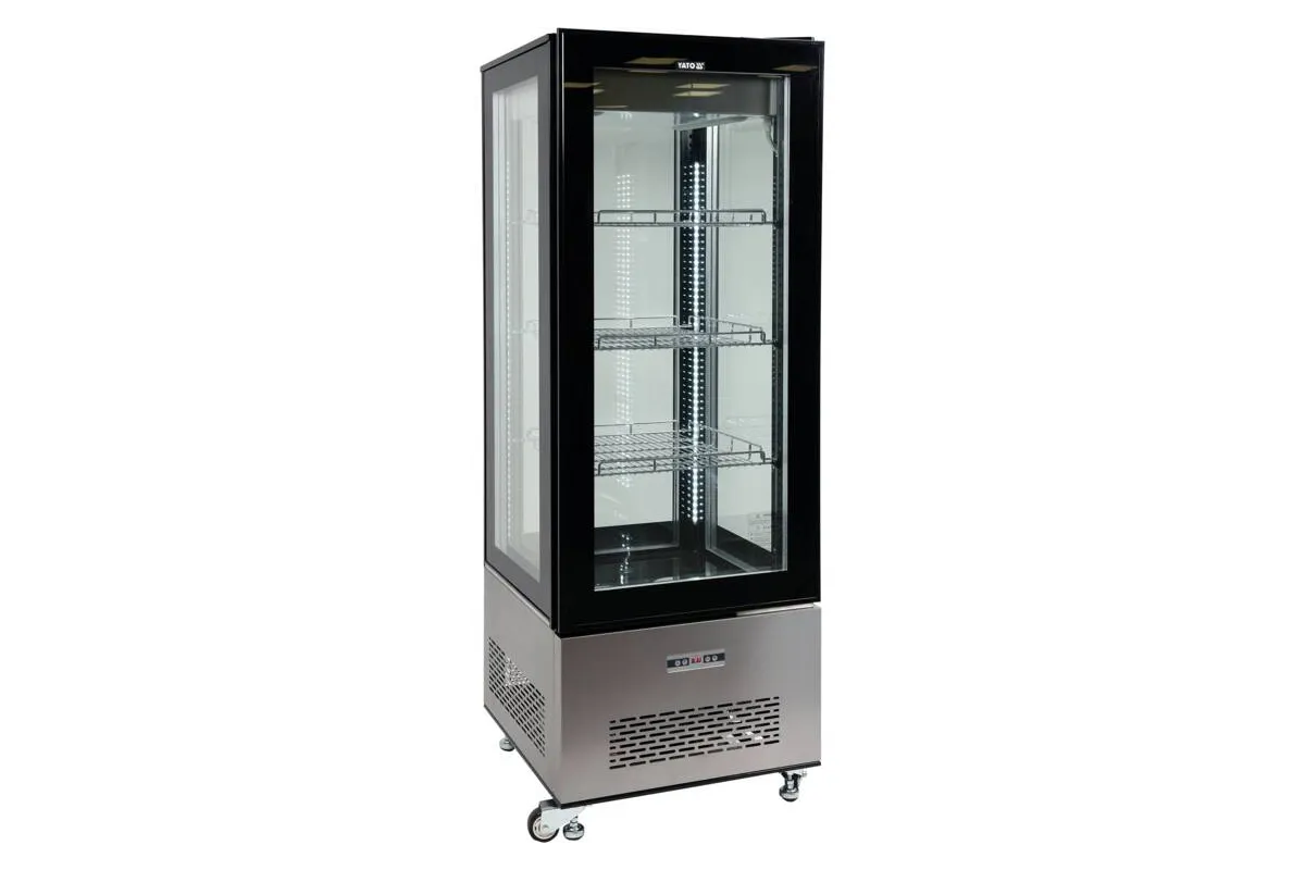 Witryna chłodnicza 400l 65x65x190 czarna Yato YG-05068