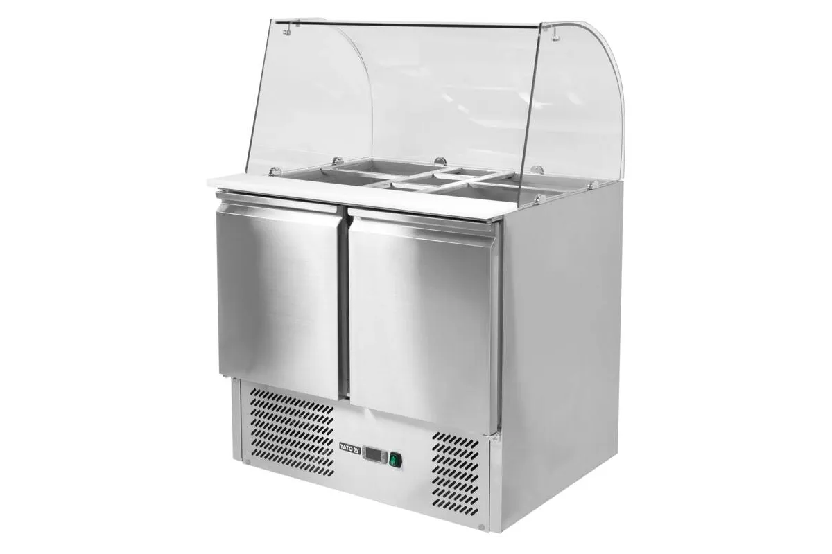Stół chłodniczy 2-drzwiowy z nadstawką szklaną Yato YG-05260