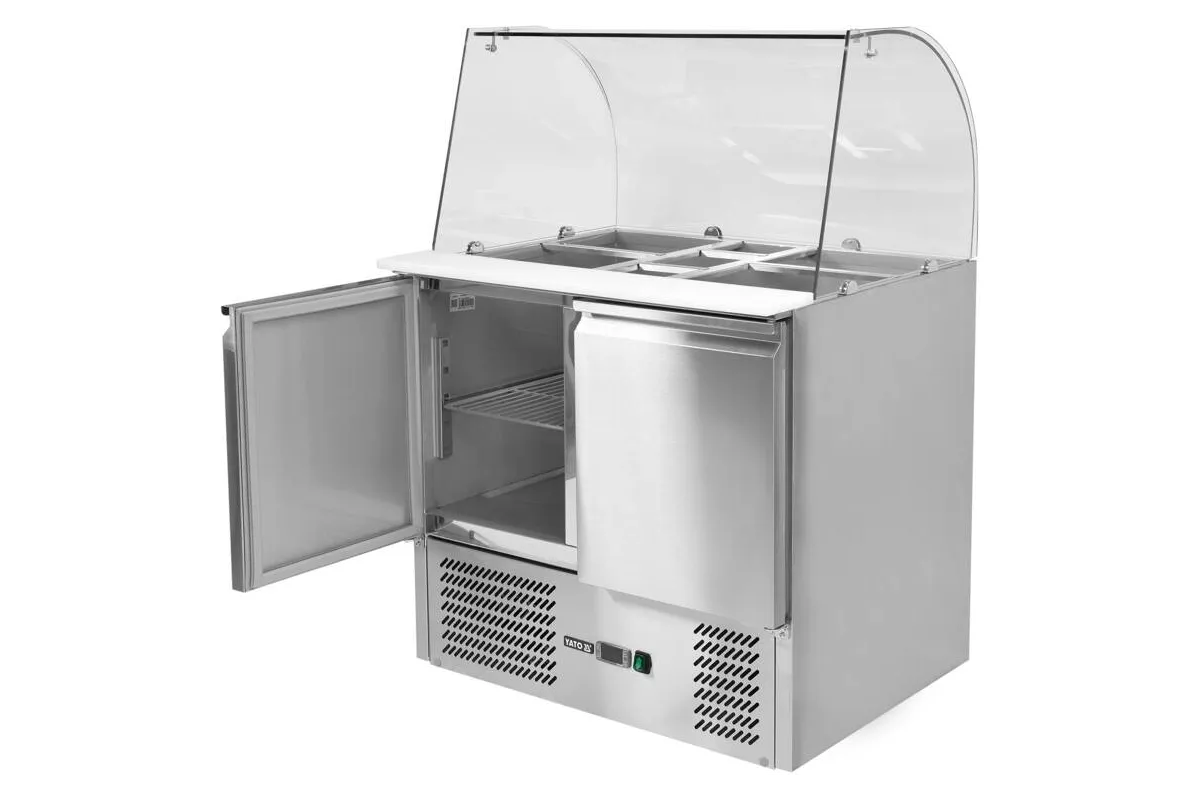 Stół chłodniczy 2-drzwiowy z nadstawką szklaną Yato YG-05260