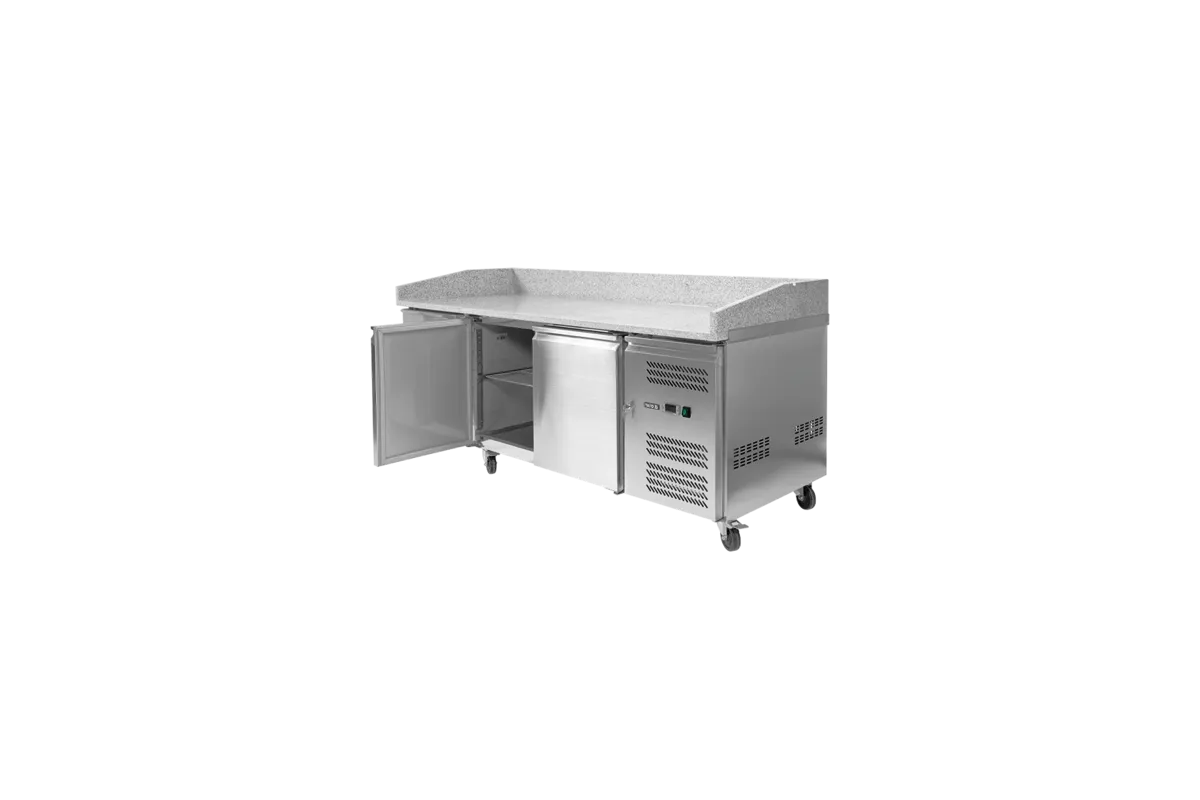 Stół chłodniczy 2-drzwiowy do pizzy z 7 szufladami i blatem granitowym Yato YG-05310